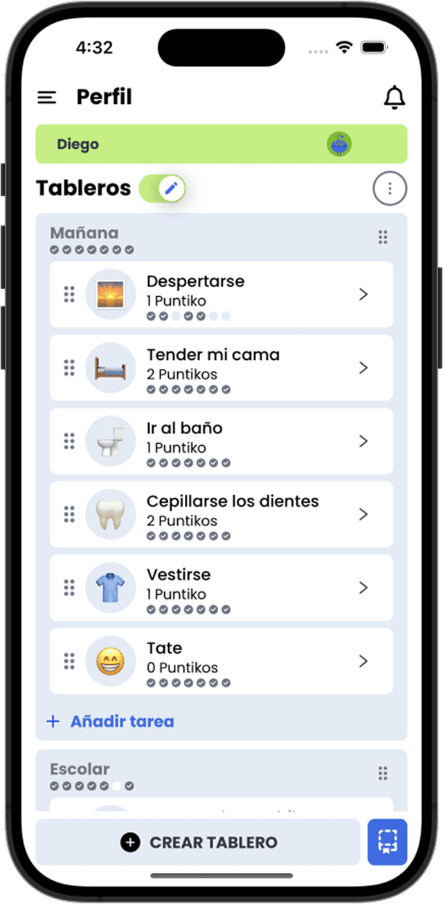 Vista Previa: Organiza Perfiles